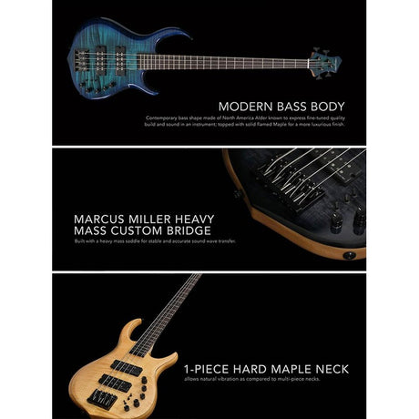 Sire M7+ A5/BRS Marcus Miller 5-Snarige Basgitaar Brown Burst