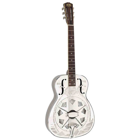 Royall WE14/NI West End Resonator 14-Fret – Bell Brass, Etched Nickel, Biscuit Cone, Softcase