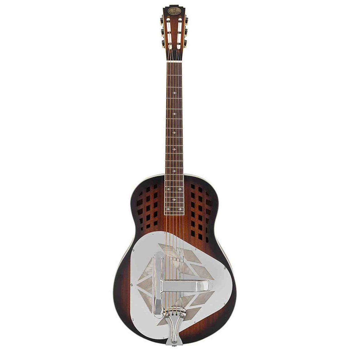 Royall DLT12/DSB Delta Tricone Resonator 12-Fret – Mahonie, Sunburst, Tricone, Softcase