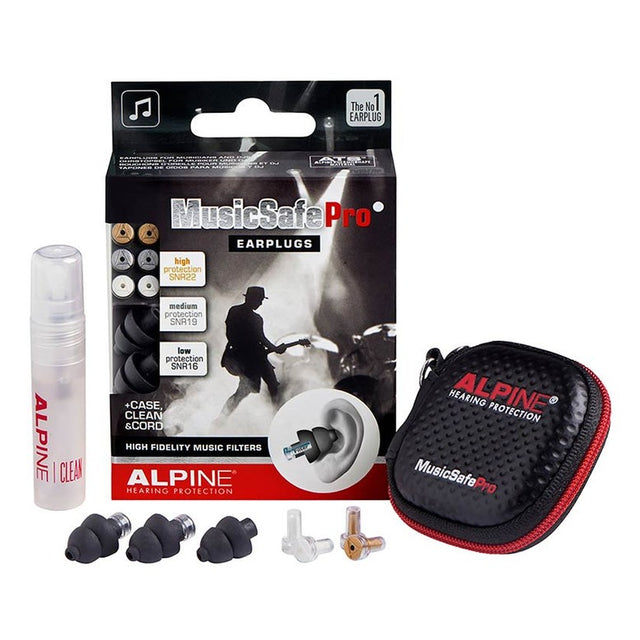 Alpine ALP-MSP-BK MusicSafe Pro Oordoppen – High-Fidelity Gehoorbescherming voor Muzikanten, Zwart