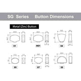 Gotoh GTH13334 SG301 stemmechanieken met 20 knoppen, 3L3R, chroom