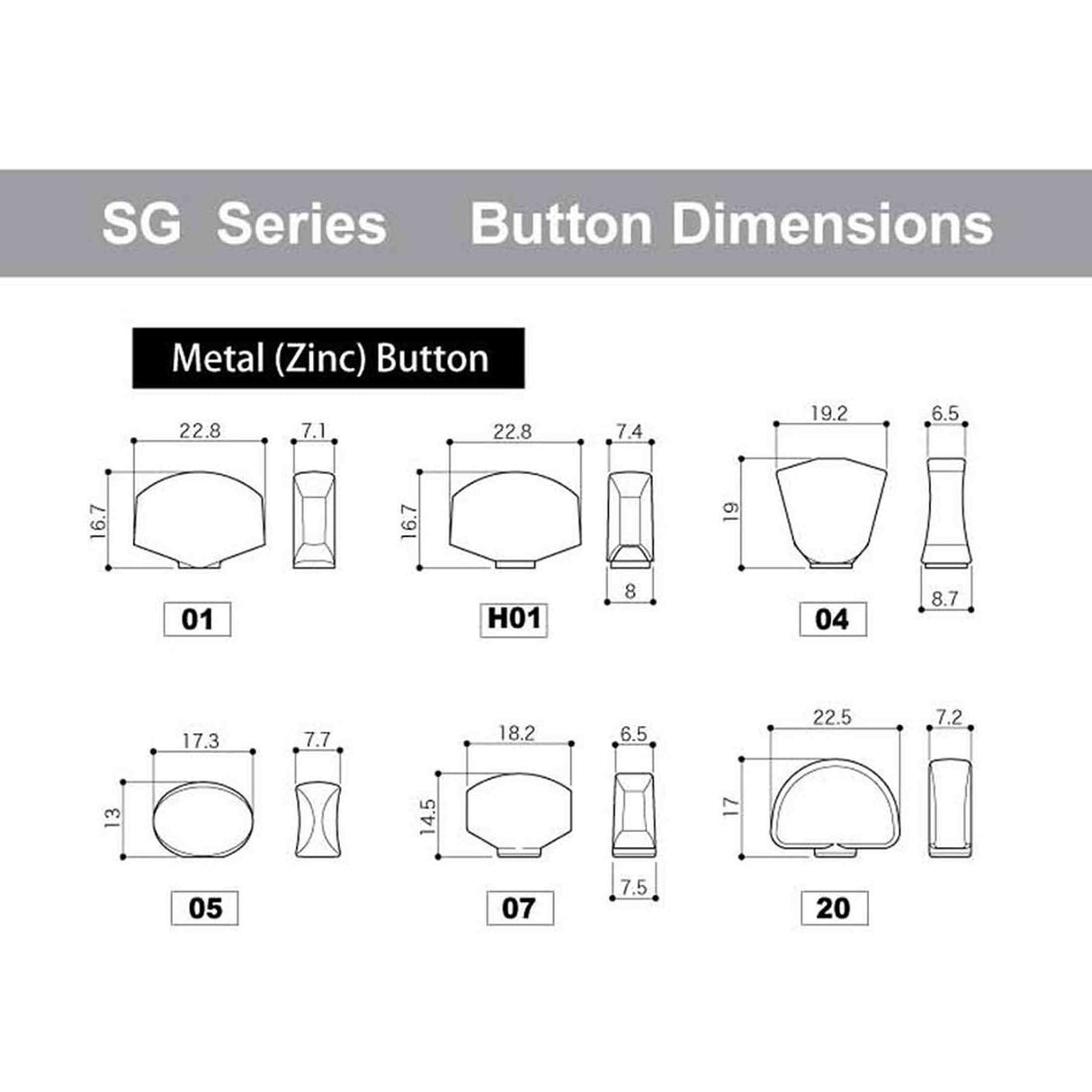 Gotoh GTH13337 SG301 stemmechanieken met 20 knoppen, 3L3R, goud