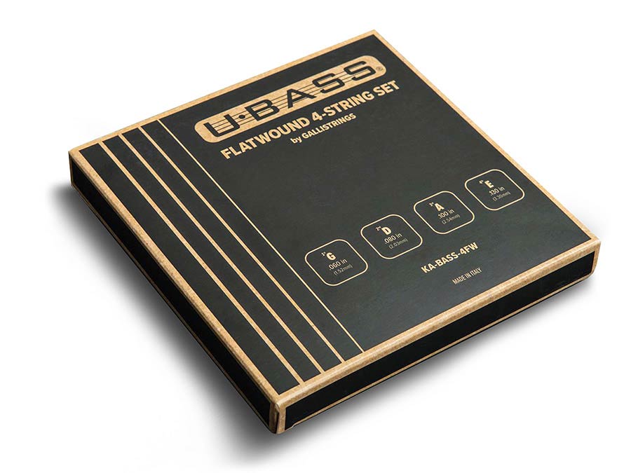Galli KA-BASS-4FW Bas Ukulele Snarenset – 4-Snarig, Flatwound Chrome Steel