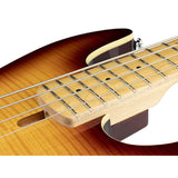 Sire U5 A4/TS Marcus Miller short scale basgitaar 4 snarig passief elzen gevlamd esdoorn tobacco sunburst