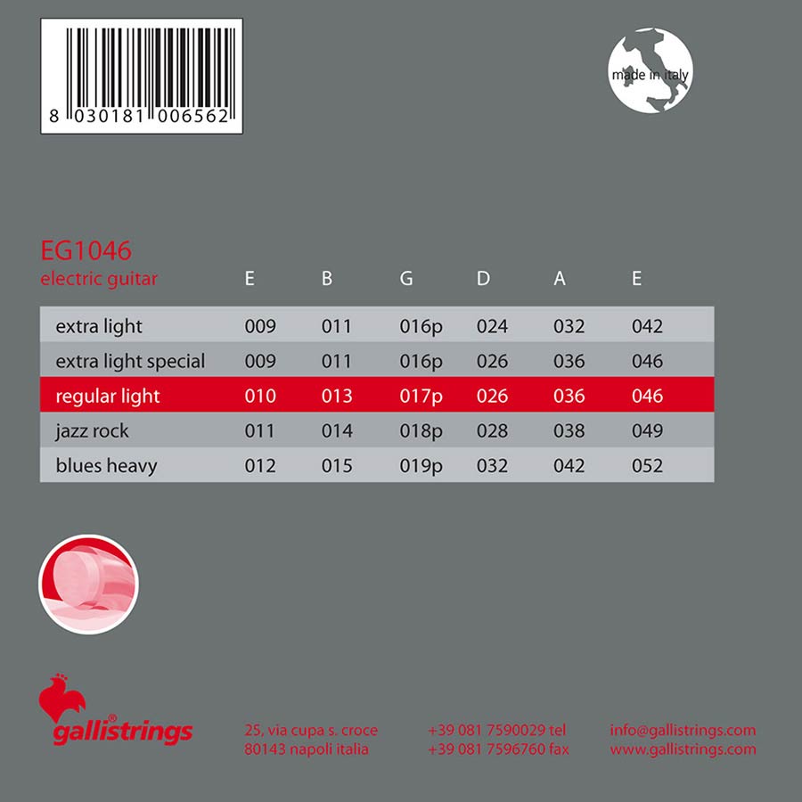 Galli EG-1046 ProCoated elektrische gitaarsnaren 010-046