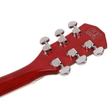 Sire Guitars H7/STR electrische archtop gitaar, esdoorn, see through red