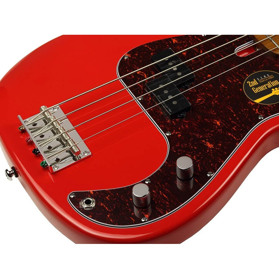 Sire P5 A4/DRD Marcus Miller basgitaar 4-snarige passieve P-stijl bas in Dakota Red