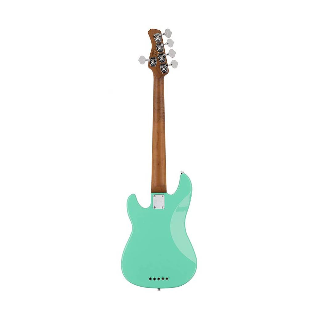 Sire P5 A5/MLG Marcus Miller basgitaar 5-snarige passieve P-stijl bas in Mild Green