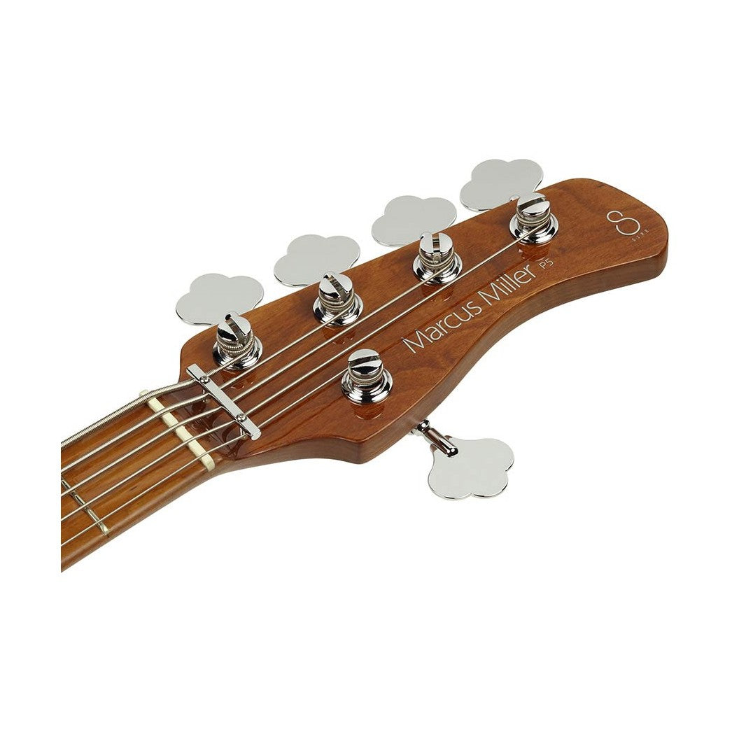 Sire P5 A5/DRD Marcus Miller basgitaar 5-snarige passieve P-stijl bas in Dakota Red