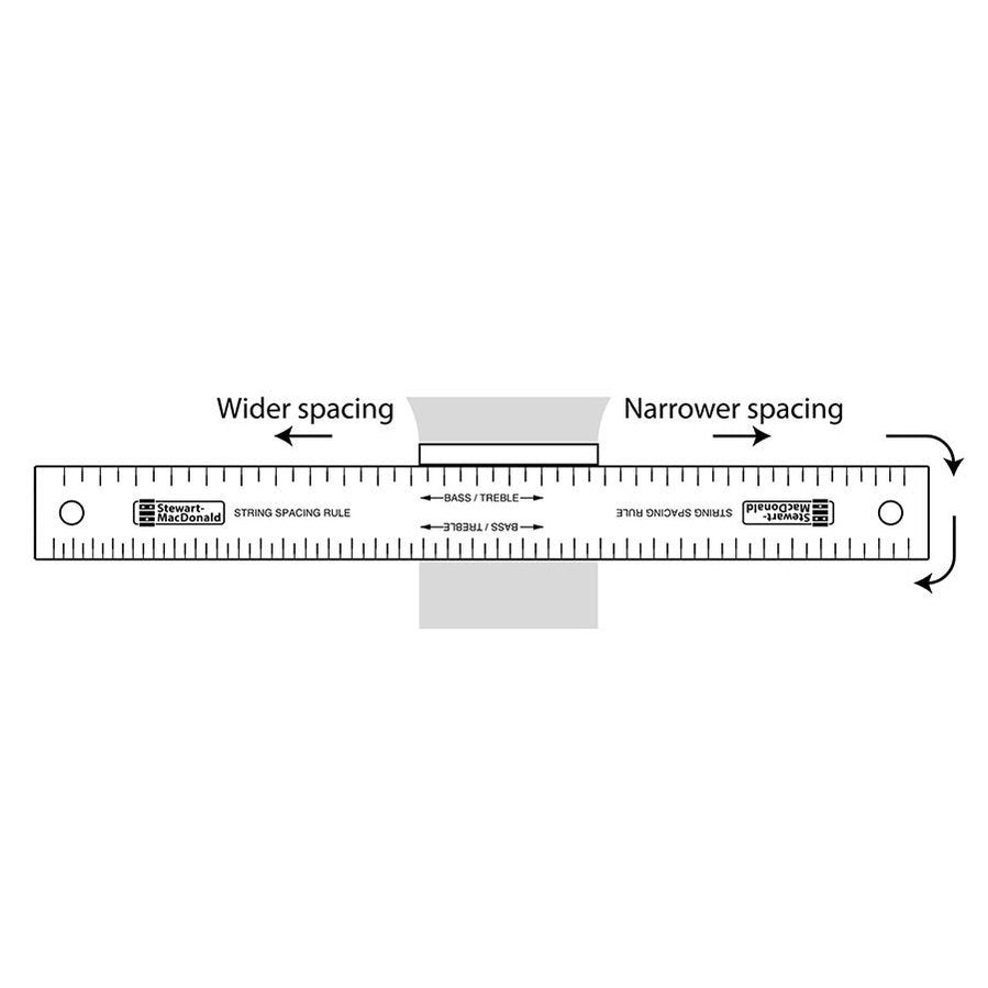 StewMac SM0673 Snaarverdelingsliniaal RVS
