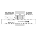 StewMac SM0673 Snaarverdelingsliniaal RVS