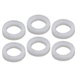 Boston BUTW-01-WH machine head washer, nylon, 1.5mm thickness, outer diam 6.3mm, inner diam 3.9mm, 6pcs