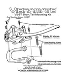 Allparts TP3741001 Vibramate® V5 Short Tail Kit - Chroom voor SG®