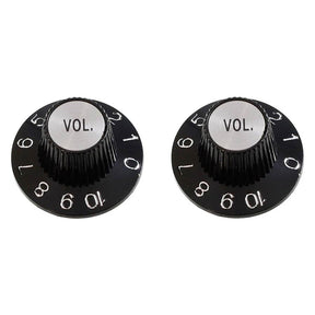 Allparts PK3244023 Witch Hat Volumeknoppen - Zwart, Geschikt voor USA Split Shaft Potmeters, 2 Stuks