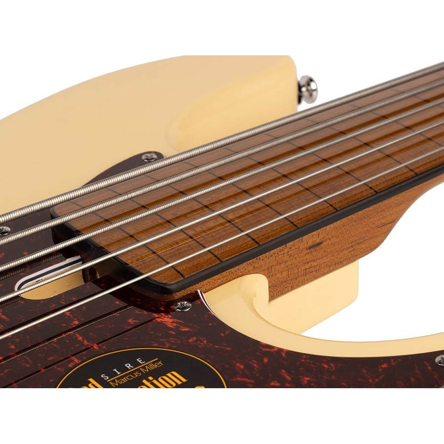 Sire V5 A5F/VWH Marcus Miller Fretless 5-snarige Basgitaar Vintage White