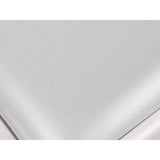 Boston PB1/3045 pianobank – verstelbare zitting, hoogglans wit met witte skai bekleding