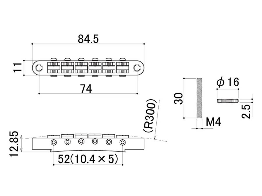 Hosco GE104BGBS3 Vintage Style T-O-M Brug by Gotoh – Goud