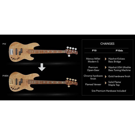 Sire P10 DX4/NT Marcus Miller 4-snarige actieve basgitaar Natural