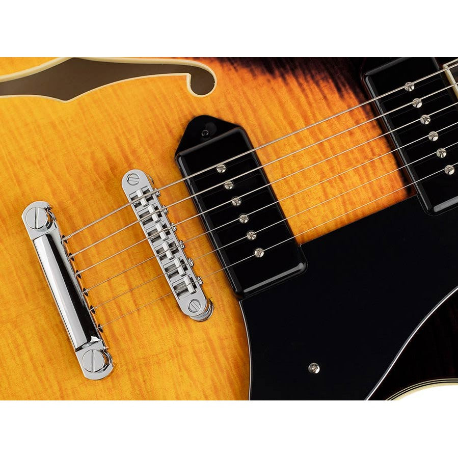 Sire Guitars H7V/VS Elektrische archtop gitaar met P90s vintage sunburst