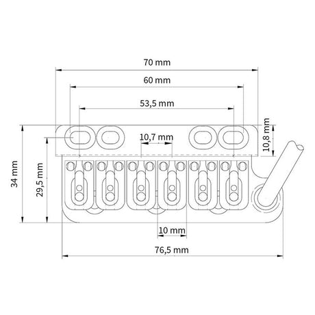 VegaTrem VT1 Ultra Tremolo Systeem - Roestvrij Staal