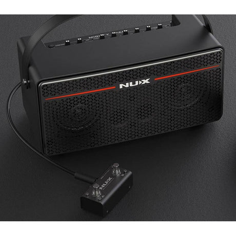 NUX MIGHTY-SPACE Draadloze Gitaarversterker – 30W, Modeling, FX, BT, Oplaadbaar + Voetschakelaar & Zender