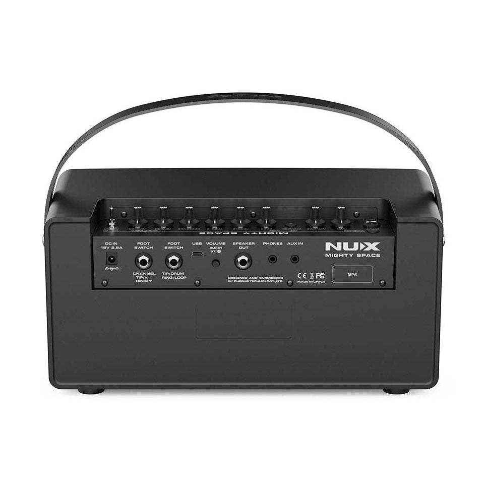 NUX MIGHTY-SPACE Draadloze Gitaarversterker – 30W, Modeling, FX, BT, Oplaadbaar + Voetschakelaar & Zender