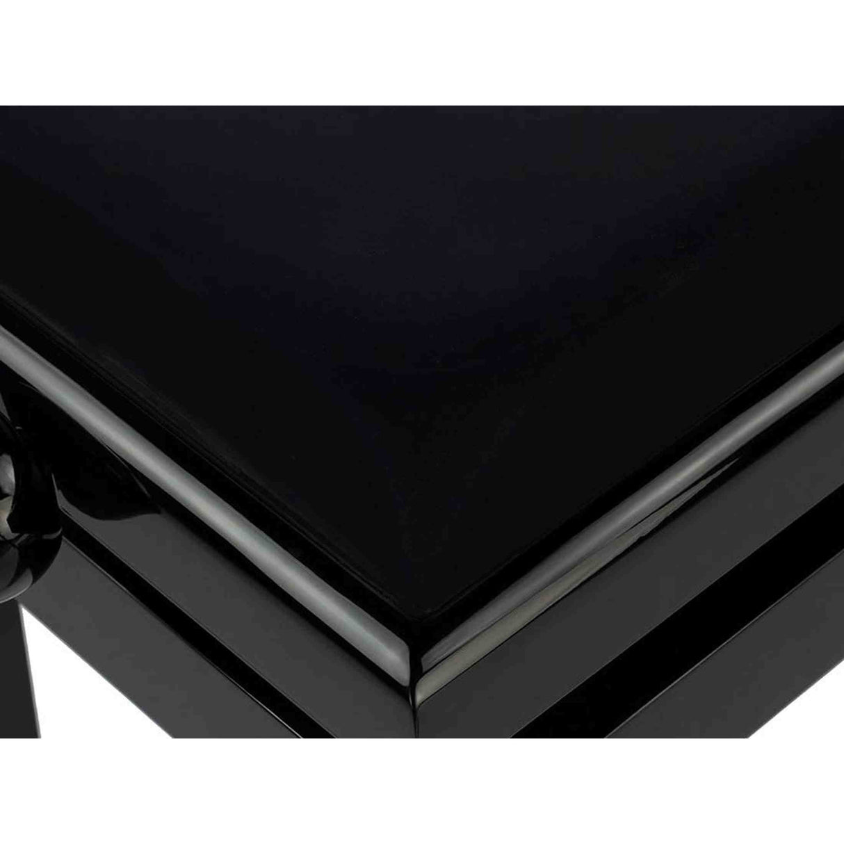 Boston PB2/2020 pianobank Deluxe – verstelbare zitting, dubbelkruis, hoogglans zwart met velours bekleding