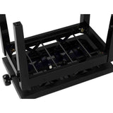 Boston PB2/2020 pianobank Deluxe – verstelbare zitting, dubbelkruis, hoogglans zwart met velours bekleding