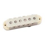 Roswell RP-JGNADWH vintage enkele spoel JG pickup, Alnico 5 staven, hals, verouderd wit