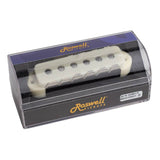 Roswell RP-JGNADWH vintage enkele spoel JG pickup, Alnico 5 staven, hals, verouderd wit
