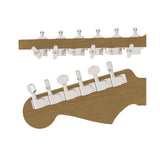 Hipshot HS6K1EN0NST guitar tuner upgrade kit, 6 inline classic, closed nickel staggered