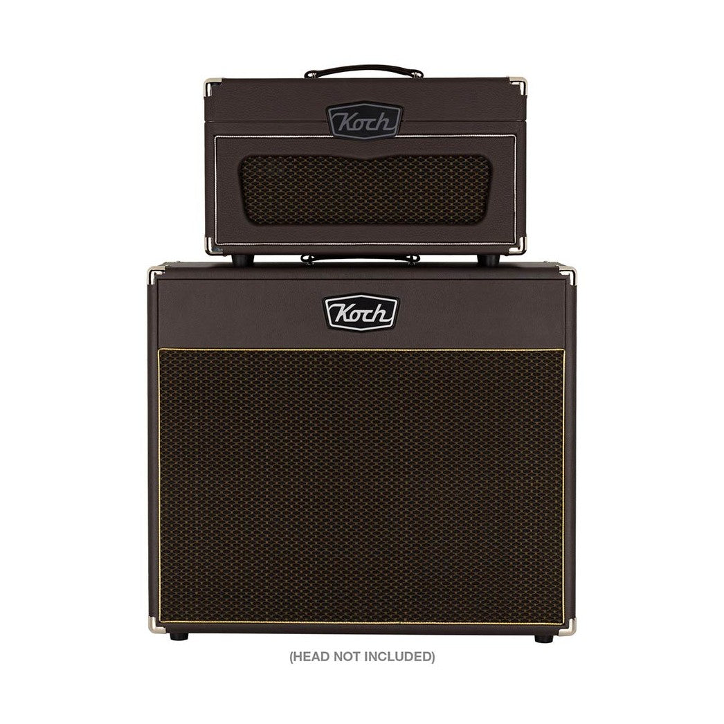 Koch KSC212OB/BR120 Speaker Cabinet – 2x12" 120W Open Back Gitaarcabinet in Bruin met Bruin Speakerdoek