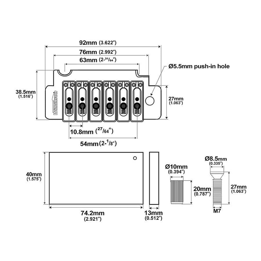 Wilkinson WVS50K/G Tremolo met Gouden Afwerking en Precisieprestatie