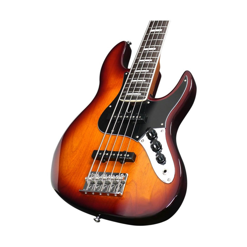 Sire V5.24 A5/TS Marcus Miller 24-fret Passieve 5-snarige Basgitaar Tobacco Sunburst