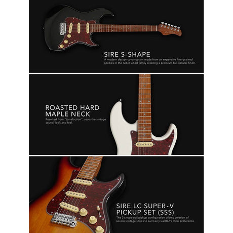 Sire Guitars S7VL/VWH Linkshandige elektrische gitaar S Vintage-stijl vintage wit