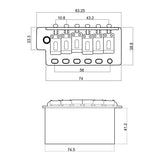Wilkinson WV6/G Tremolo met Gouden Afwerking en Zinkblok