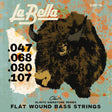 La Bella L-OSF-4 snaren set elektrisch bass, stainless steel flatwound, standard tension, 047-068-080-107