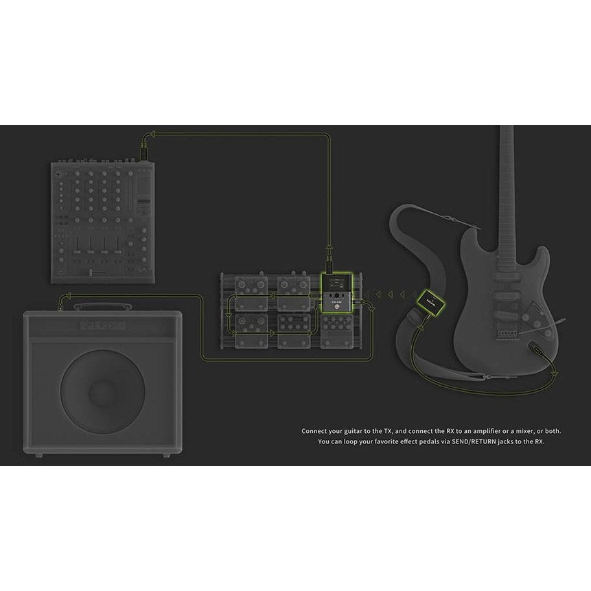 NUX B-8 professioneel 2.4ghz draadloos systeem universeel voor instrumenten