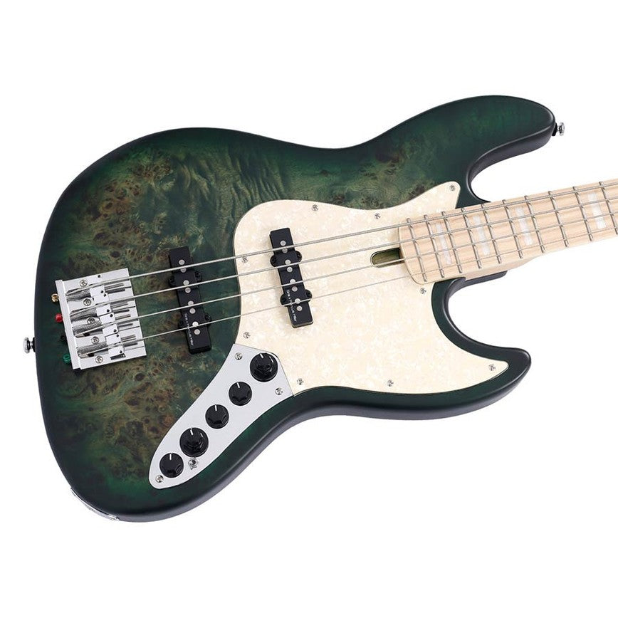 Sire V7 SR4/TGRS Marcus Miller Reissue swamp ash 4-snarige actieve basgitaar Transparent Green Satin