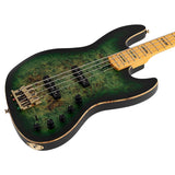 Sire V10 4/TGRS Marcus Miller 4-snarige actieve basgitaar Transparent Green Satin