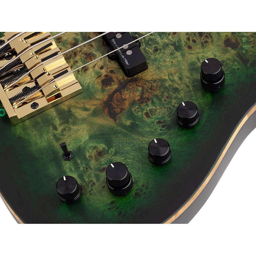 Sire V10 4/TGRS Marcus Miller 4-snarige actieve basgitaar Transparent Green Satin