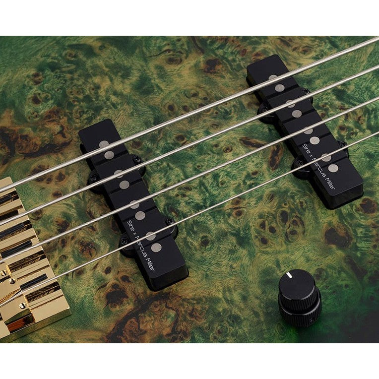 Sire V10 4/TGRS Marcus Miller 4-snarige actieve basgitaar Transparent Green Satin