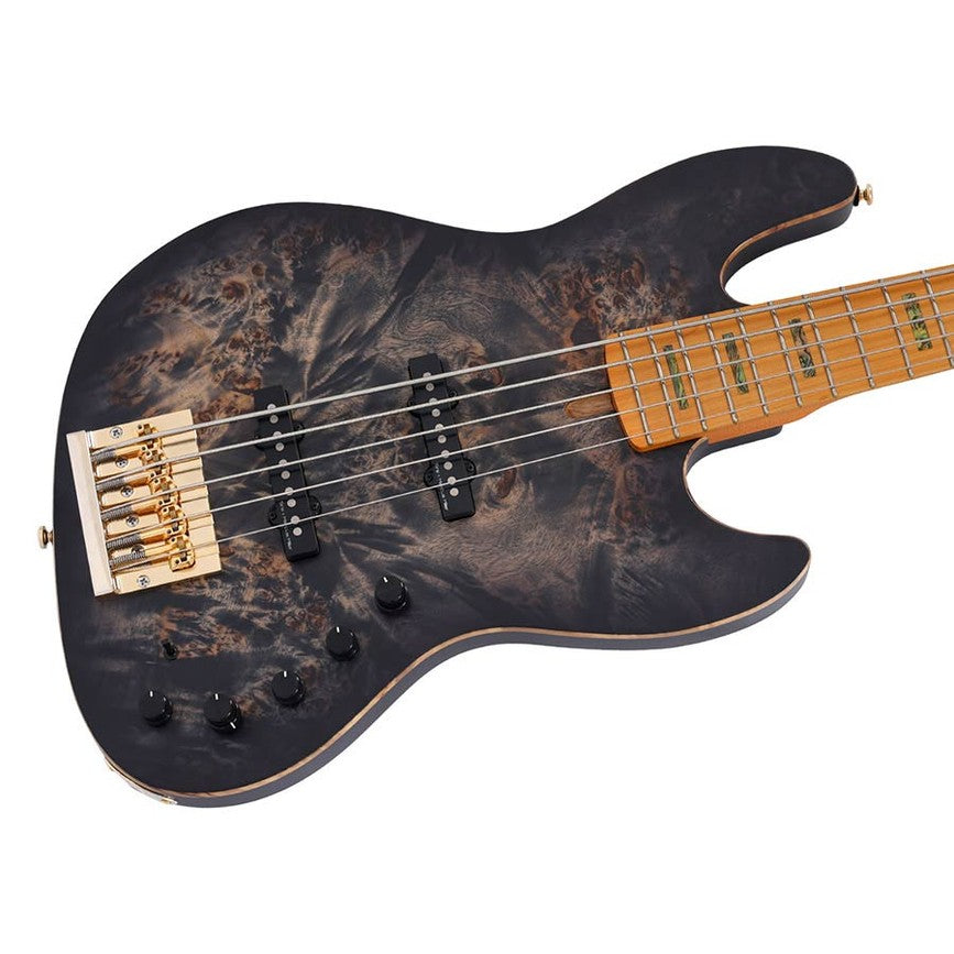 Sire V10 5/TBKS Marcus Miller 5-snarige actieve basgitaar Transparent Black Satin
