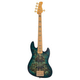 Sire V10 5/TGRS Marcus Miller 5-snarige actieve basgitaar Transparent Green Satin
