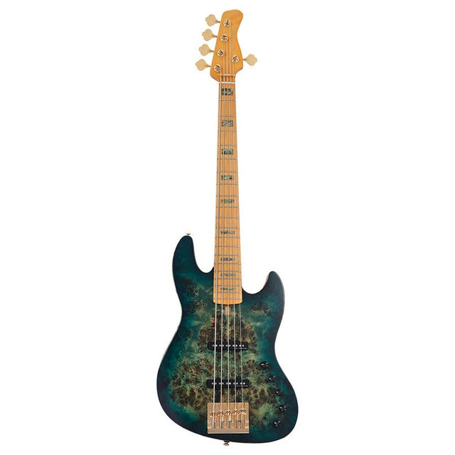 Sire V10 5/TGRS Marcus Miller 5-snarige actieve basgitaar Transparent Green Satin