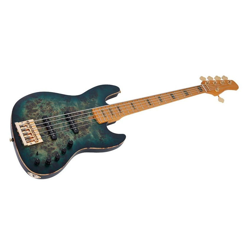 Sire V10 5/TGRS Marcus Miller 5-snarige actieve basgitaar Transparent Green Satin