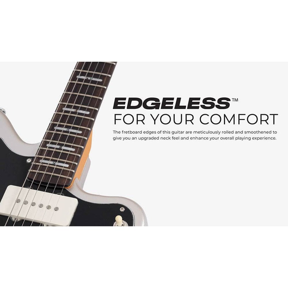 Sire Guitars J3/SV Mahonie elektrische gitaar J-stijl, zilver