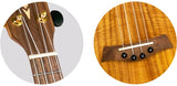 Flight DUS440 Acacia Soprano Ukulele met Acacia Body, Bone Topkam en Aquila Super Nylgut Snaren