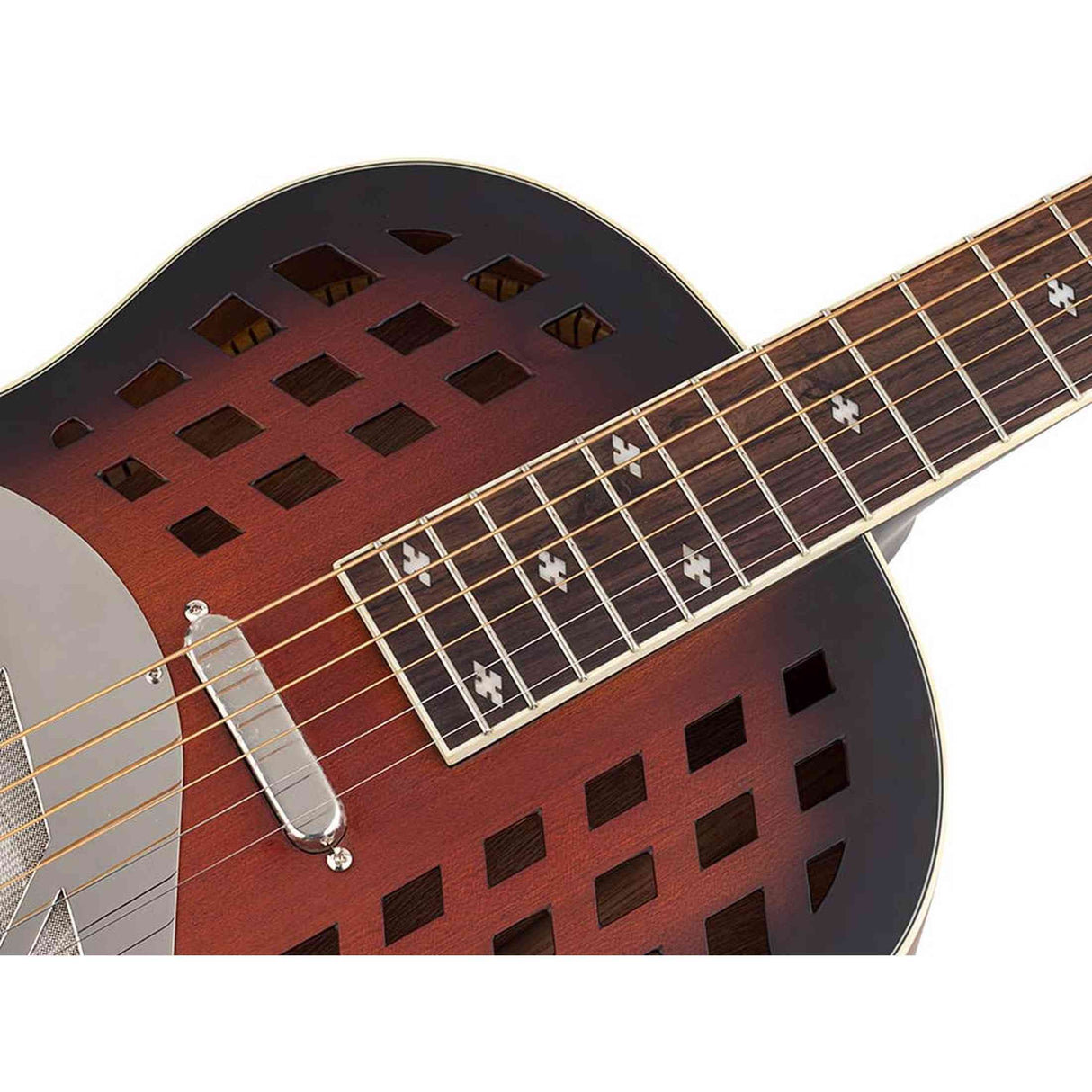 Royall DLT12SC/DSB Delta SC Tricone Resonator 12-Fret – Mahonie, Sunburst, Lipstick PU, Softcase