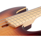 Sire U5 A4F/TS Marcus Miller fretless short scale basgitaar Tobacco Sunburst